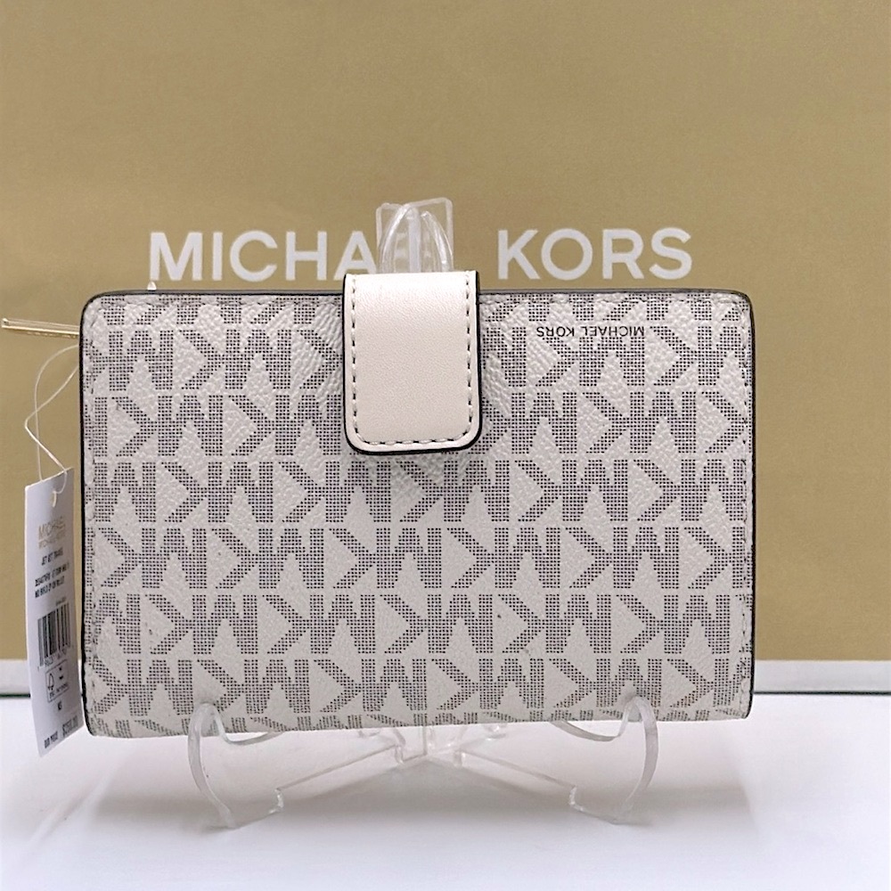 Michael Kors White and Pink Wallet with Butterfly Accents - Picture 11 of 16